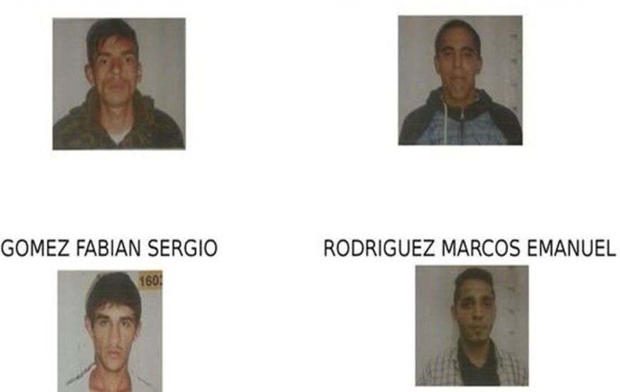 Los rostros. Estos son los cuatro detenidos que aprovecharon la revuelta para huir de la comisar&iacute;a