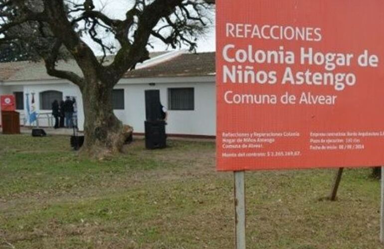 La ahora pol&eacute;mica Colonia fue reinaugurada en 2015. Foto: Comuna de Alvear