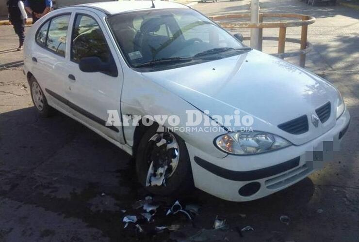 Uno de los vehículos involucrados en el accidente.