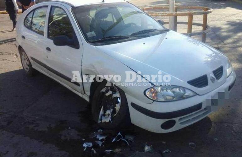 Uno de los vehículos involucrados en el accidente.