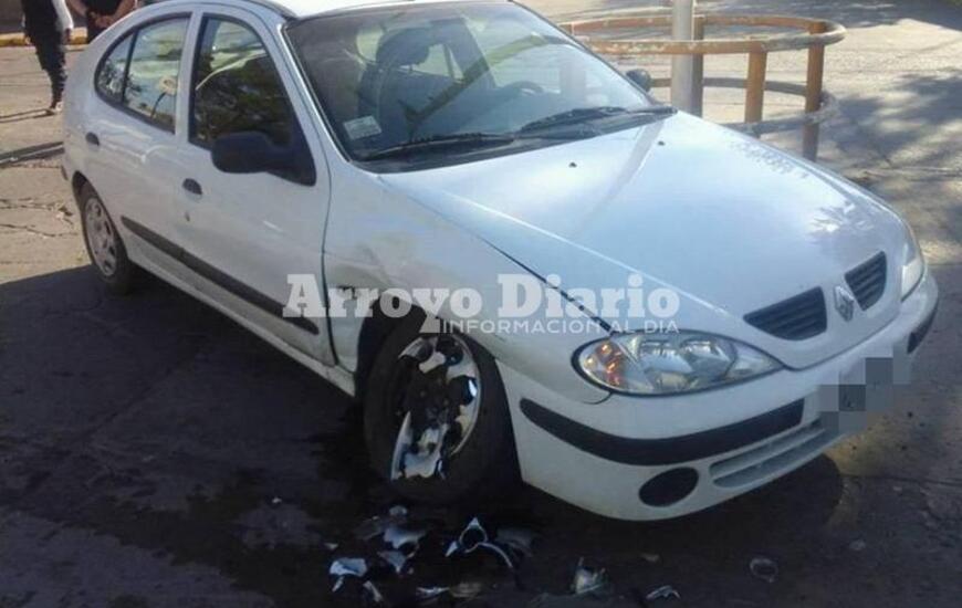 Uno de los vehículos involucrados en el accidente.