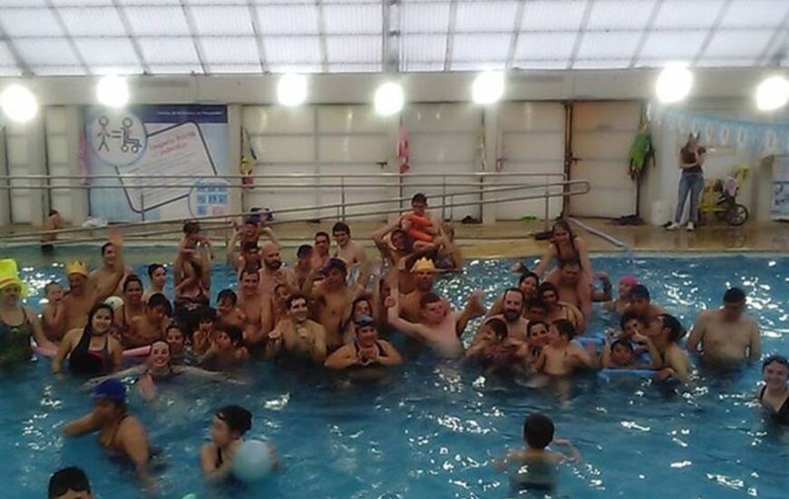 En el agua. Y como no pod&iacute;a ser de otra manera, en la pileta tambi&eacute;n se festej&oacute;!