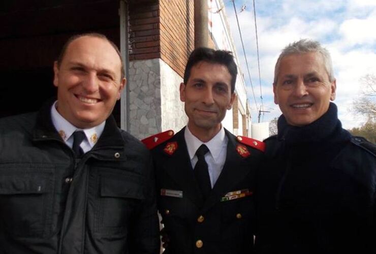 De izquierda a derecha. Alexis Sciacca, Matías Massagli y Rodolfo Barducci. Foto: Facebook Sandra Boni.