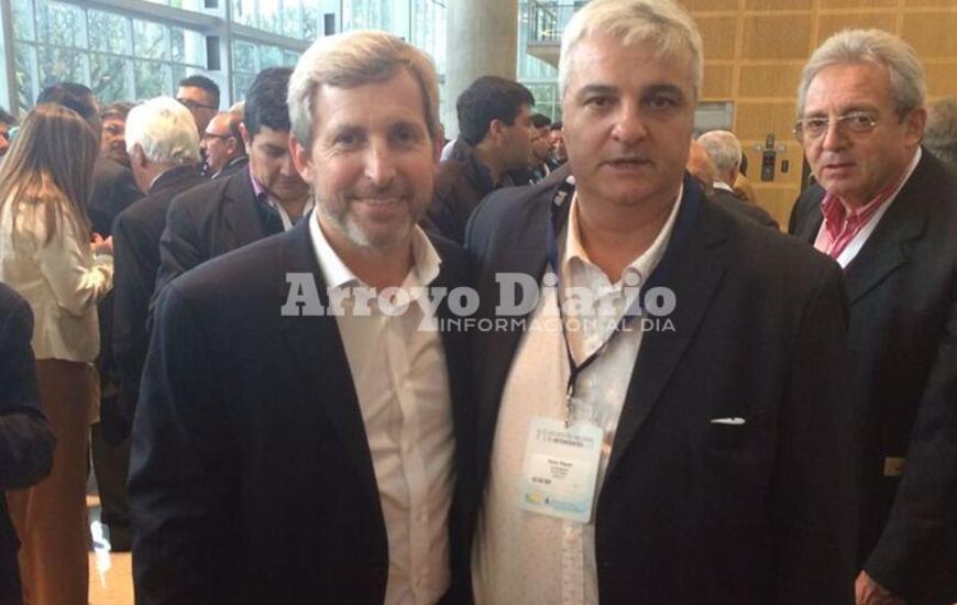 Nizar Esper junto al Ministro del Interior, Obras Públicas y Vivienda de la Nación, Rogelio Frigerio.