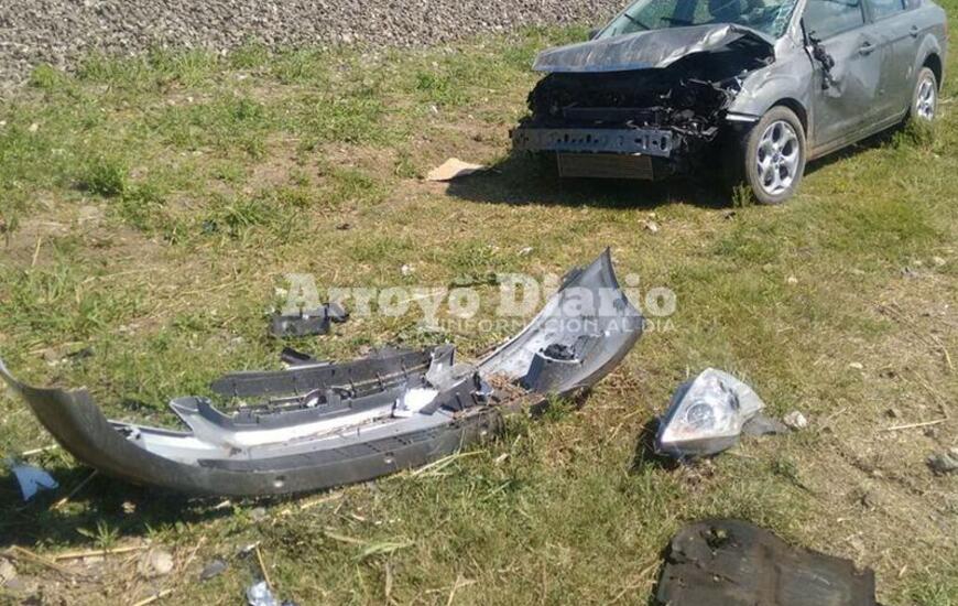 Daños importantes. Así quedó el coche tras el vuelco.