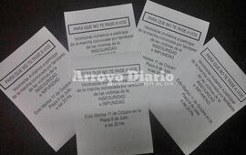 Volantes. Ya se comenzaron a ver los volantes de invitaci&oacute;n y convocatoria para la marcha en nuestra localidad.