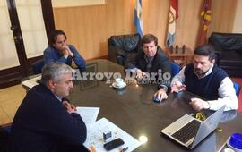 En la intendencia. La reunión tuvo lugar esta mañana en la municipalidad. Foto: Gentileza Gobierno Municipal.