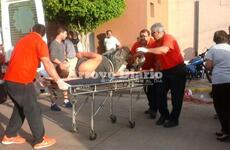 Tras el accidente. AMAS atendió le brindó las primeras atenciones al herido y luego lo trasladó al hospital público local.