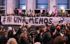La marcha terminó en los Tribunales Provinciales. Foto: Alan Monzón/Rosario3.com