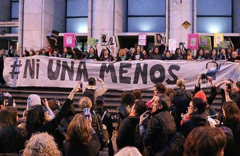 La marcha terminó en los Tribunales Provinciales. Foto: Alan Monzón/Rosario3.com