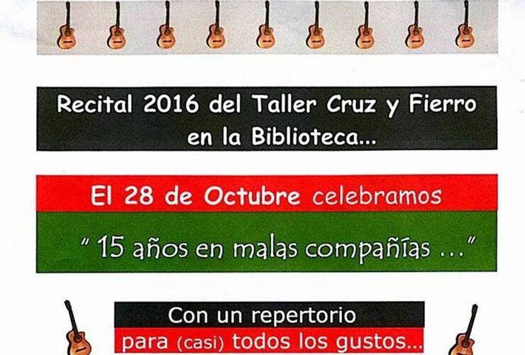 Imagen de Recital de guitarras del Taller Cruz y Fierro