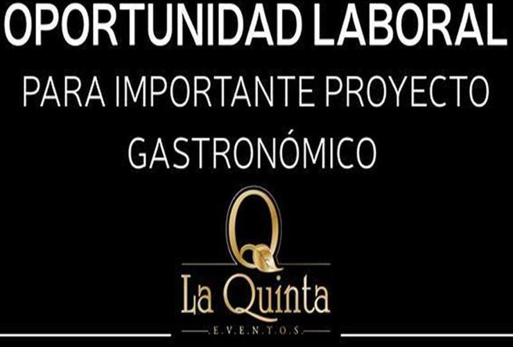 Imagen de Atención!: Oportunidad laboral para importante proyecto gastronómico