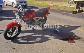 Imagen de Sobre Ruta 21: Un herido tras accidente entre moto y auto