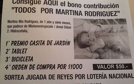Imagen de Bono contribuci&oacute;n: "Todos por Martina Rodr&iacute;guez"