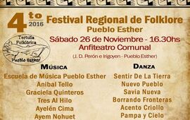 Imagen de Pueblo Esther invita al 4to. Festival Regional de Folklore
