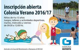 Imagen de Abierta la inscripci&oacute;n para la colonia de vacaciones 2016 / 2017