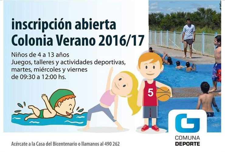 Imagen de Abierta la inscripción para la colonia de vacaciones 2016 / 2017