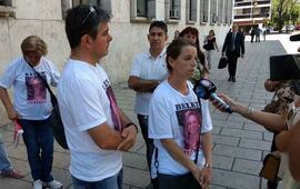 Los padres de Bel&eacute;n en los Tribunales de Rosario. Foto: Facebook Alejandra Quinteros