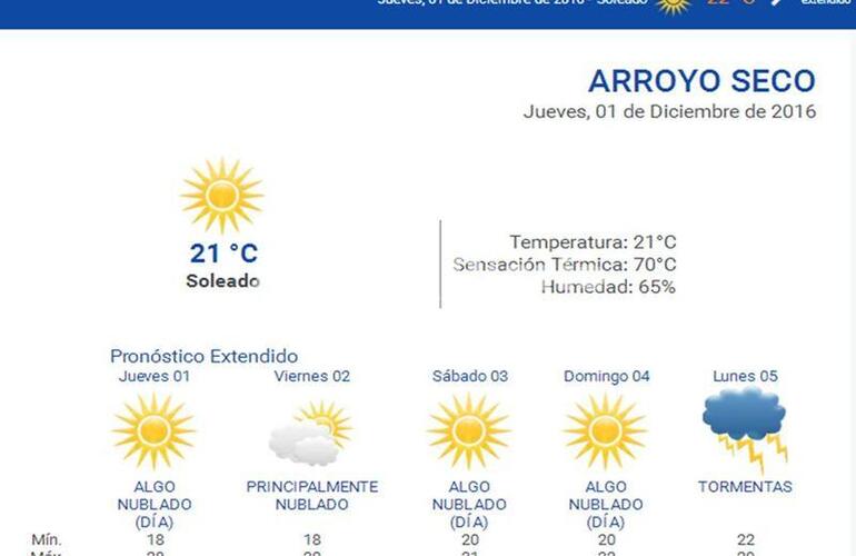 Las 24 horas. Consultá el pronóstico en nuestro portal durante las 24 horas del día. Ingresá a www.arroyodiario.com.ar