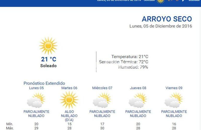 Las 24 horas. Consultá el pronóstico en nuestro portal durante las 24 horas del día. Ingresá a www.arroyodiario.com.ar