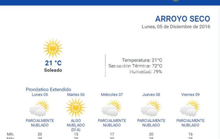 Las 24 horas. Consult&aacute; el pron&oacute;stico en nuestro portal durante las 24 horas del d&iacute;a. Ingres&aacute; a www.arroyodiario.com.ar