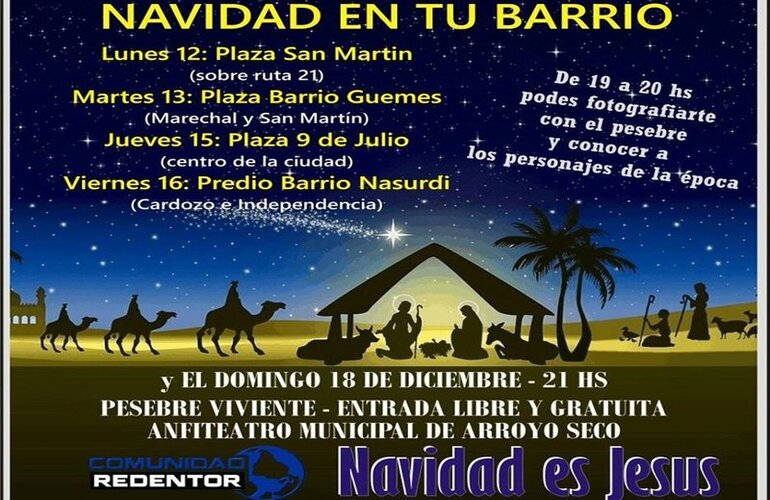 Imagen de El pesebre viviente recorrerá los barrios