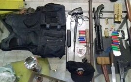 El arsenal secuestrado. Foto: Ministerio de Seguridad