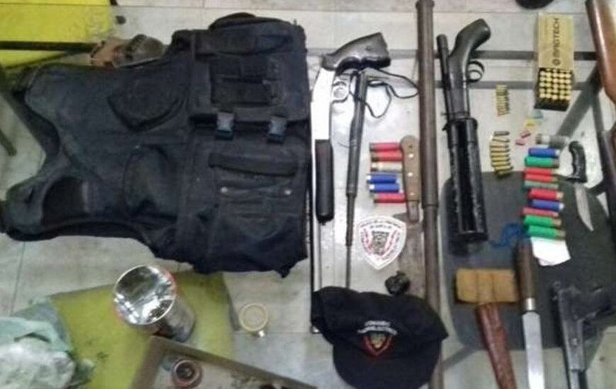 El arsenal secuestrado. Foto: Ministerio de Seguridad