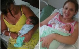 Imagen de Ciro y Rufina, los primeros bebés del año
