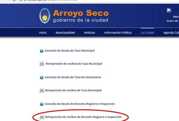 En la web oficial. Para imprimir los recibos deberán visitar el portal web de la municipalidad.