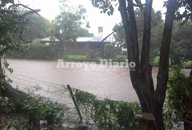 Imagen de El Paraje El Ombú hoy es un río