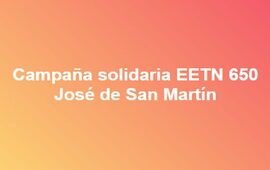 Imagen de La EETP N&deg; 650 se suma a ayudar con una campa&ntilde;a solidaria