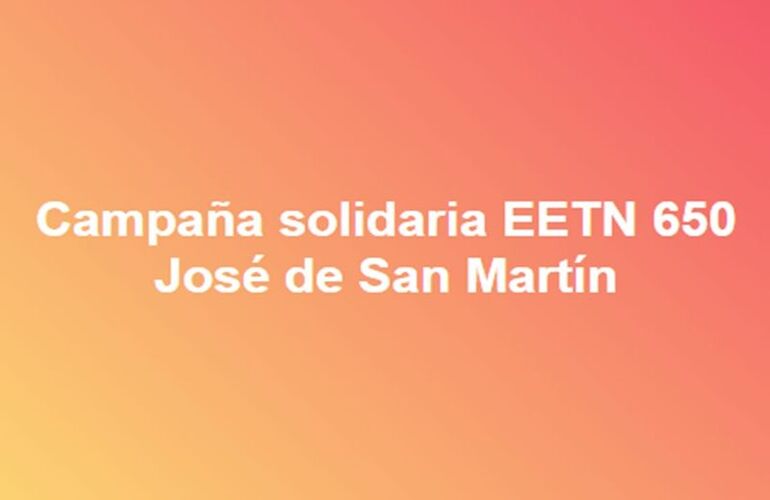 Imagen de La EETP N° 650 se suma a ayudar con una campaña solidaria