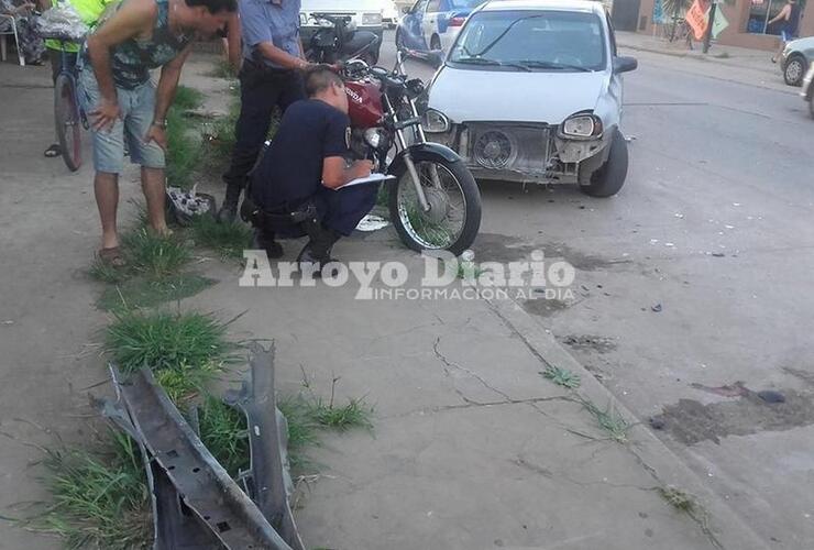 Imagen de Juan B. Justo al 600: Choque entre automóvil y una moto