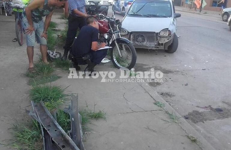 Imagen de Juan B. Justo al 600: Choque entre automóvil y una moto