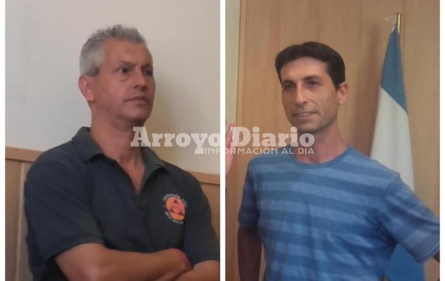 El que se va y el que llega. Se va "Fito" Barducci y asume en su lugar Mat&iacute;as Massagli al cargo de Protecci&oacute;n Civil Municipal