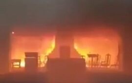 Imagen de Voraz incendio en la Catedral de San Nicol&aacute;s