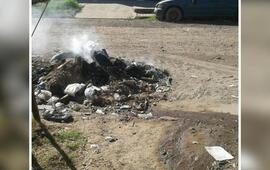 Todav&iacute;a humeante. La imagen fue tomada esta ma&ntilde;ana en San Nicol&aacute;s al 900