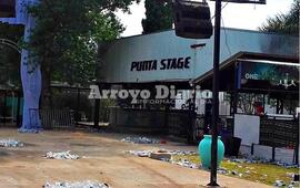 El predio. La fiesta electr&oacute;nica de la que participaron Giuliana y Lucas se realiz&oacute; en el Boliche Punta Stage. Foto: Archivo AD