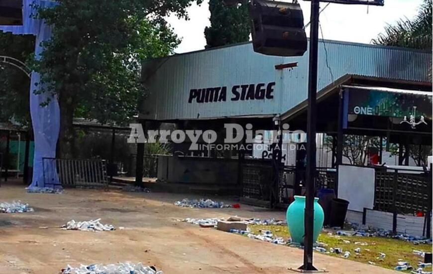 El predio. La fiesta electr&oacute;nica de la que participaron Giuliana y Lucas se realiz&oacute; en el Boliche Punta Stage. Foto: Archivo AD