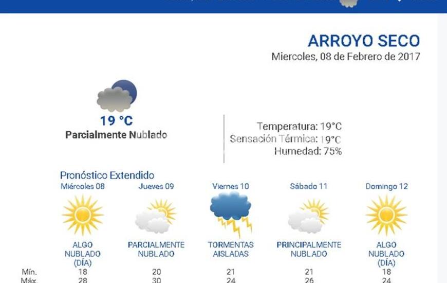 Las 24 horas. Durante las 24 horas consult&aacute; el pron&oacute;stico en nuestro portal www.arroyodiario.com.ar