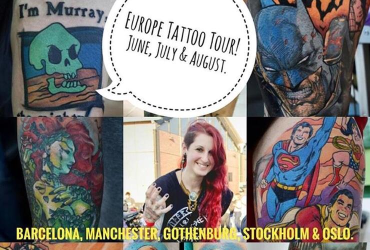 Imagen de Denise Ganuza tatuará en Europa