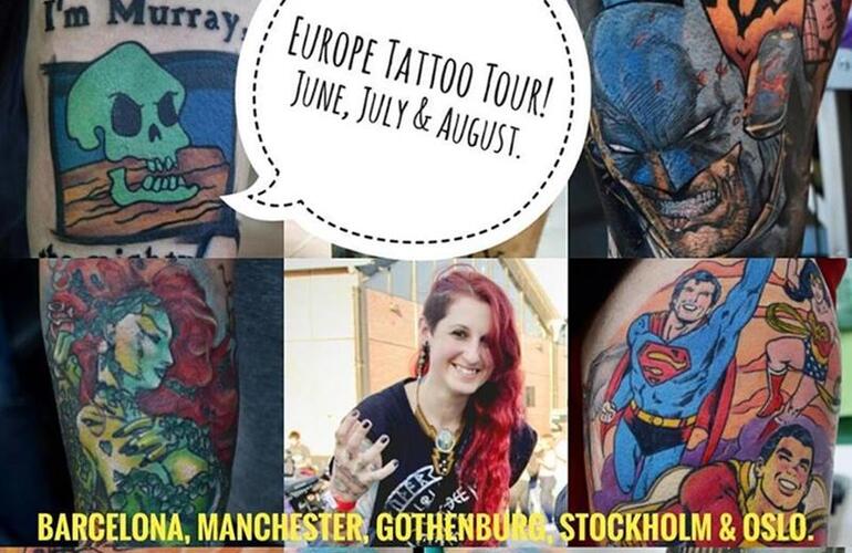 Imagen de Denise Ganuza tatuará en Europa