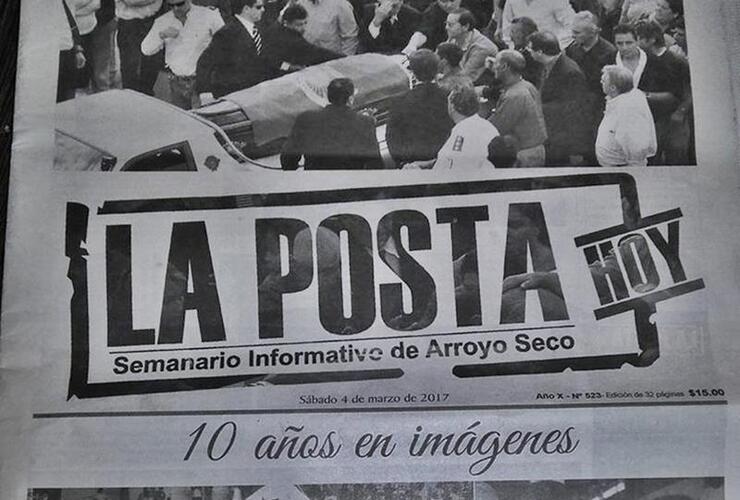 La portada. Esta es la tapa de este sábado, en la que se resumen 10 años en imágenes.