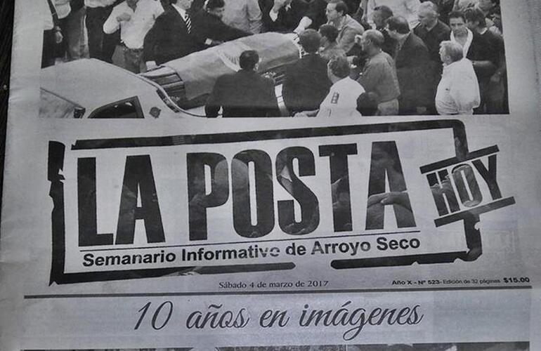 La portada. Esta es la tapa de este sábado, en la que se resumen 10 años en imágenes.