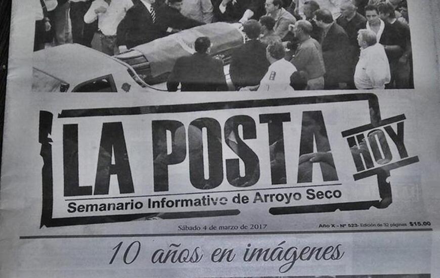 La portada. Esta es la tapa de este s&aacute;bado, en la que se resumen 10 a&ntilde;os en im&aacute;genes.
