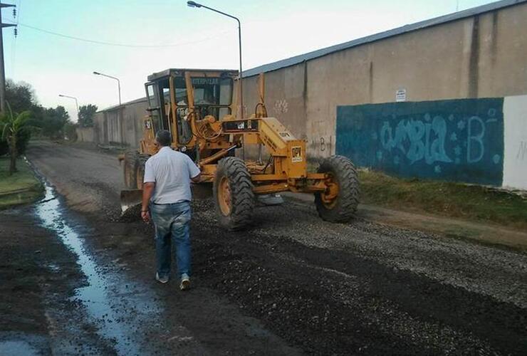 En el lugar. El intendente Nizar Esper estuvo supervisando los trabajos.