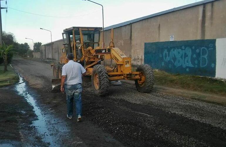 En el lugar. El intendente Nizar Esper estuvo supervisando los trabajos.