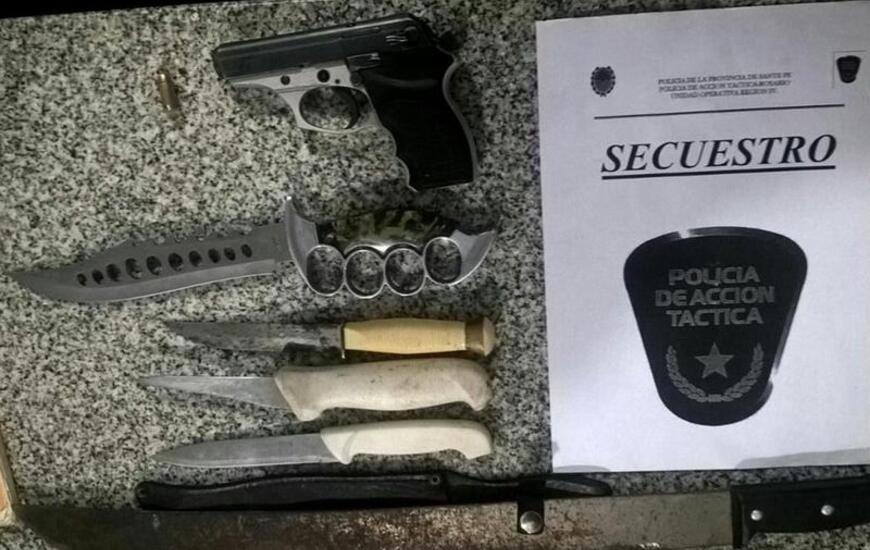Secuestro. Uno de los procedimientos tuvo lugar en la localidad de Pueblo Esther. Foto: Ministerio de Seguridad