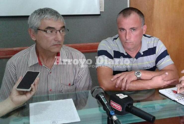 Eduardo Carlucci y Julio Argutti, miembros de la Comisión Directiva. Foto: Archivo AD